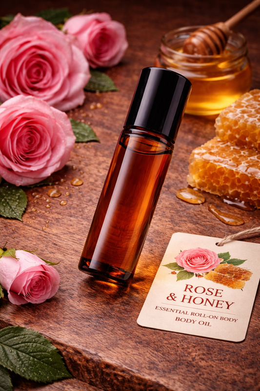 Rose & Honey Essential Roll-on Body Oil